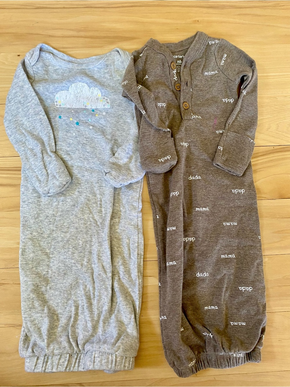Newborn Baby Sleepgowns Bundle of 2 Circo and Carter’s NB